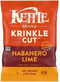 Kettle Chips Krinkle Cut Habanero Lime 2oz