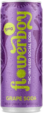 Flowerboy Grape Soda 5mg Thc Infused Social Soda