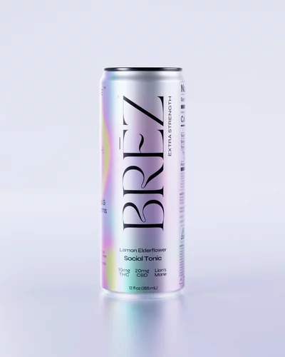 Brez Lemon Elderflower Extra Strength 10mg THC Social Tonic