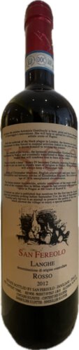 San Fereolo 1593 Langhe Rosso 2012