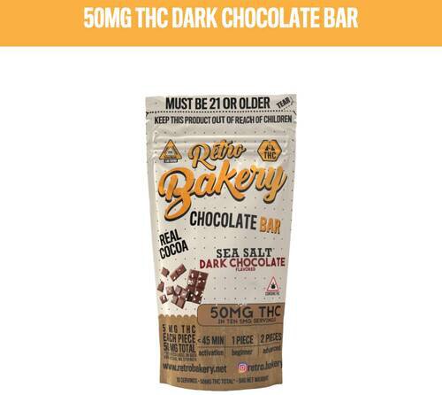 Retro Bakery Sea Salt Dark Chocolate Bar Thc
