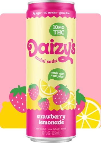 Daizy's Strawberry Lemonade 10mg THC Social Soda