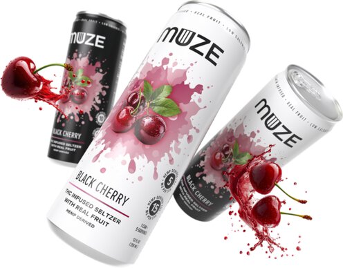 Muze Black Cherry THC Seltzer