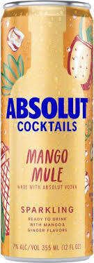 Absolut Rtd Mango Mule Canned Cocktail