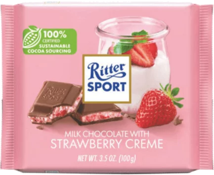 Ritter Sport Milk Chocolate & Strawberry Cream