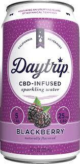 Daytrip Cbd Infused Sparkling Water Blackberry 25mg Cbd