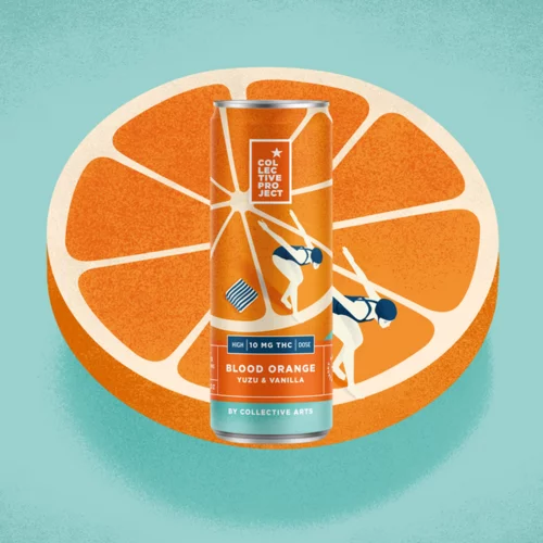 Collective Arts Blood Orange Yuzu & Vanilla 10mg THC Sparkling Juice