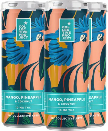 Collective Arts Mango Pineapple & Coconut 10mg THC Sparkling Juice