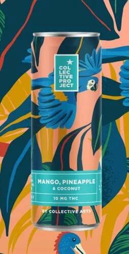 Collective Arts Mango Pineapple & Coconut 10mg THC Sparkling Juice
