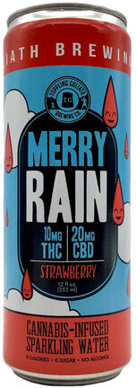 Toppling Goliath Merry Rain Strawberry Cannabis Infused Sparkling Water