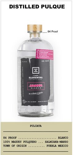 Distilled Pulque Pulcata Blaco 92proof