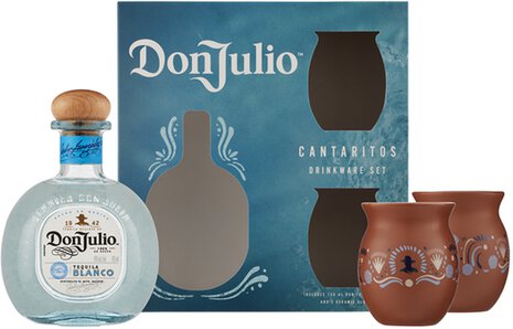 Don Julio Blanco With Ceramic Glasses