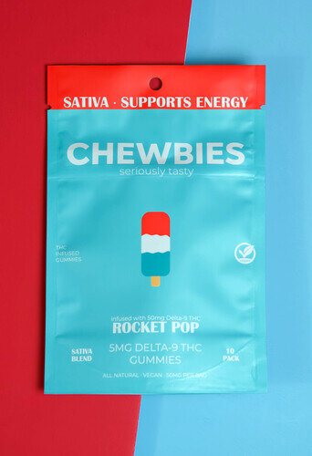 Chewbies Rocket Pop 5mg THC Gummies