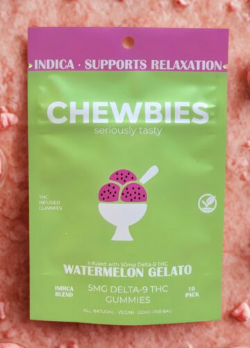 Chewbies Watermelon Gelato 5mg THC Gummies
