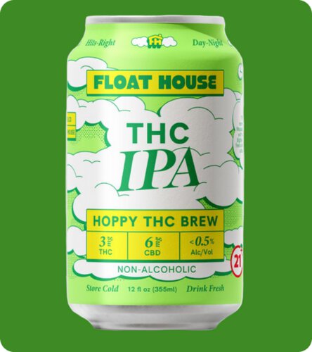 Float House Hoppy IPA Thc Non Alc 3mg Thc Beer