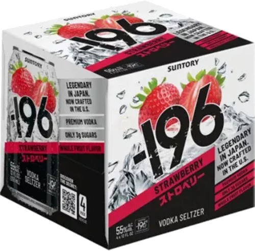 Suntory -196 Strawberry Vodka Seltzer 4X355ML