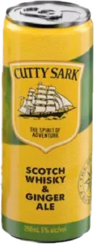 Cutty Sark Rtd Scotch & Ginger Ale