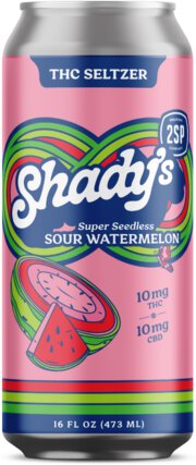 2SP Shady's Super Seedless Sour Watermelon 10mg THC Seltzer