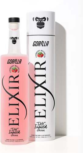 Gorilla Elixir Strawberry Watermelon 2.5mg THC Infused Drink