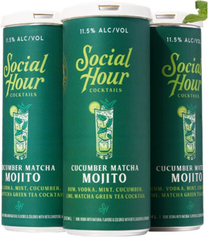 Social Hour Cocktails Cucumber Matcha Mojito
