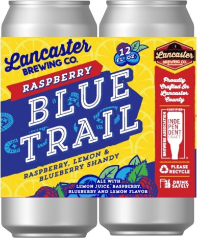 Lancaster Blue Trail Raspberry Lemon Blueberry Shandy Seasonal