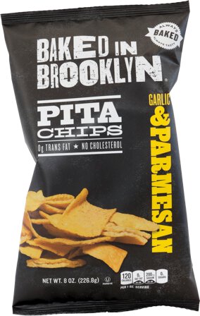 Baked In Brooklyn Pita Chips Garlic & Parmesan