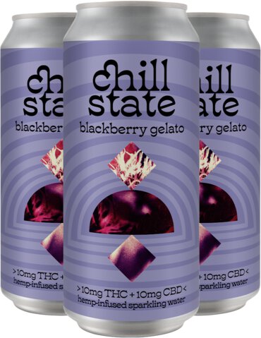 Fair State Chill State Blackberry Gelato Thc Cbd Sparkling Water