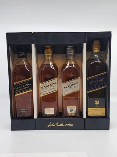 Johnnie Walker Scotch Whisky  The 4 Pk Collection Set - Black, Gold, Blue and Platinum (200ml)