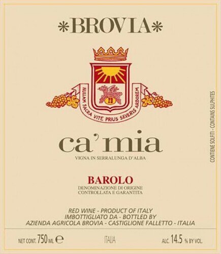 Fratelli Brovia Barolo Brea Vigna Ca'Mia 2010 (750ml)