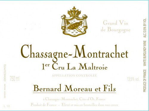 Bernard Moreau Chassagne Montrachet 1er Cru Maltroie 2020 (750ml)