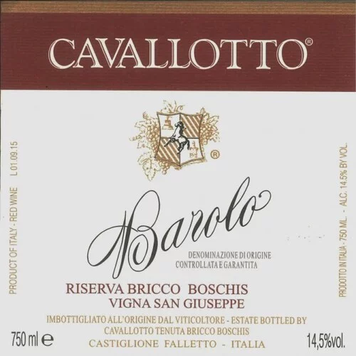 Cavallotto Barolo Bricco Boschis Vigna San Giuseppe Riserva 2017 (750ml)