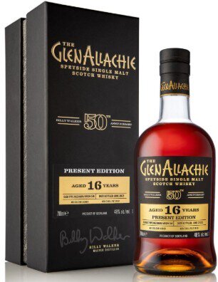 The GlenAllachie Billy Walker 50th Anniversary Present Edition 16 Year Old Single Malt Scotch Whisky (700ml)