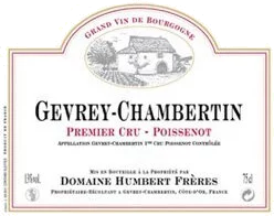 Humbert Freres Gevrey Chambertin 1er Cru Poissenot 2022 (750ml)