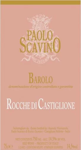 Paolo Scavino Barolo Rocche di Castiglione 2020 (750ml) ***