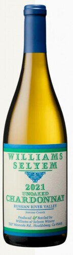 Williams Selyem Unaoked Chardonnay Russian River Valley 2021 (750ml)