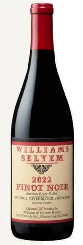 Williams Selyem Pinot Noir Rochiolli Riverblock 2022 (750ml) ***