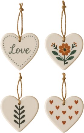 Ceramic Heart Shaped Ornament Assorted Designs