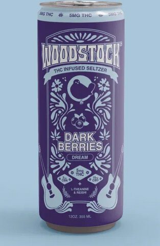 Woodstock Dark Berries 5mg THC Infused Seltzer