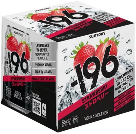 -196 Strawberry Vodka Seltzer