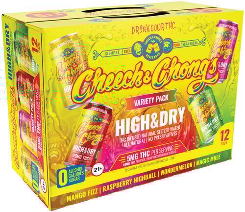Cheech & Chong's High & Dry 5mg THC Seltzer Variety
