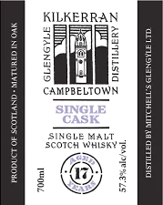 Glengyle Distillery Kilkerran 20th Anniversary 17 Year Old Single Cask