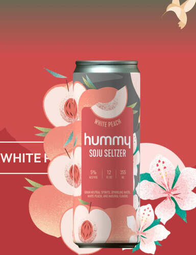 Hummy Soju Seltzer White Peach - 355ml