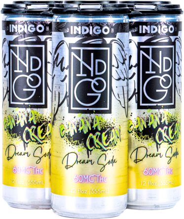 Indigo Banana Cream 60mg THC Soda
