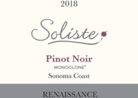 Soliste Cellars Renaissance Sonoma County Coast Pinot Noir 2018