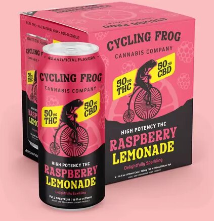 Cycling Frog Raspberry Lemonade 50mg Thc Seltzer