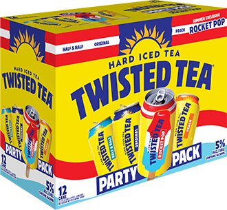 Twisted Tea Party Pack - Rocket Pop, Original, Half & Half, Peach