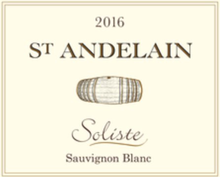 Soliste Cellars Saint Andelain Lake County Sauvignon Blanc 2016