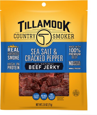 Tillamook Sea Salt & Cracked Pepper Beef Jerky 71g Bag