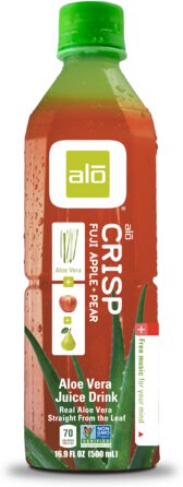 Aloe Crisp Aloe Vera Juice Drink Fuji Apple & Pear