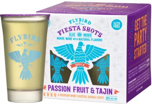 Flybird Fiesta Shots Passion Fruit & Tajin 4pack